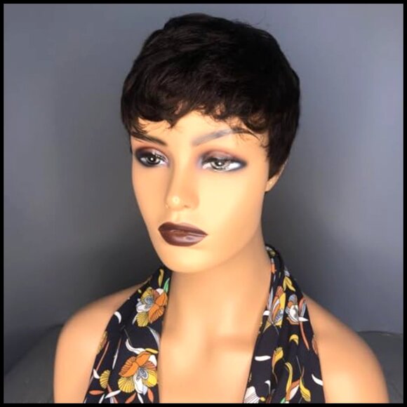 Short Pixie Cut Human Hair Wig Glueless Layered Boy Cut Brazilian Hair main image 4